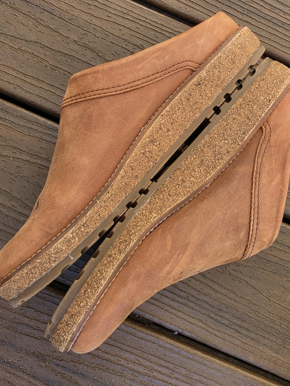 HAFLINGER 43 Unisex Leather Clogs Travel Classic Men 10 Women 13 Tan/Light Camel